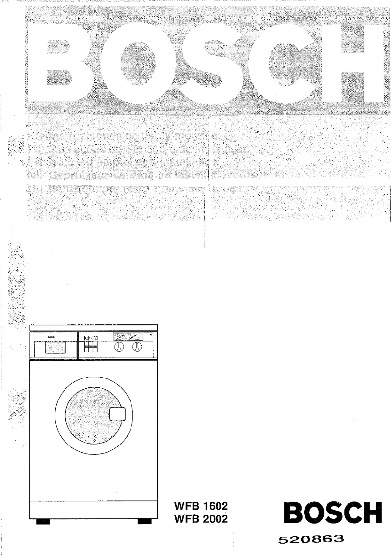 Página 1 del manual Manual de usuario Bosch WFB1602