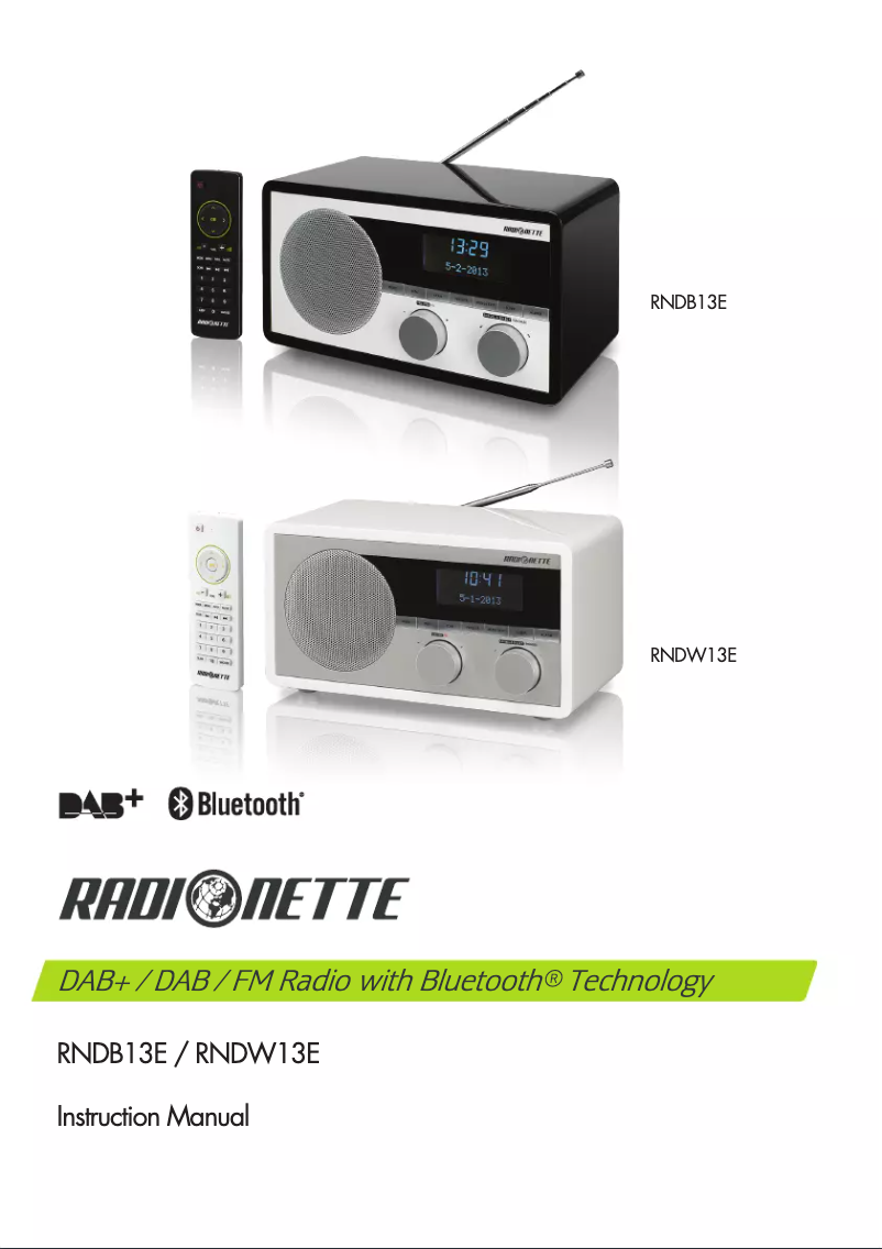 Imagen de la primera página del manual del dispositivo RNDB13E