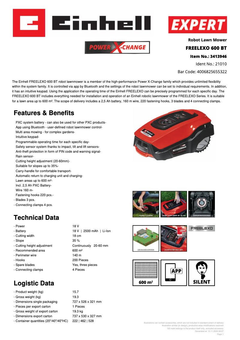 Imagen de la primera página del manual del dispositivo FREELEXO 600 BT
