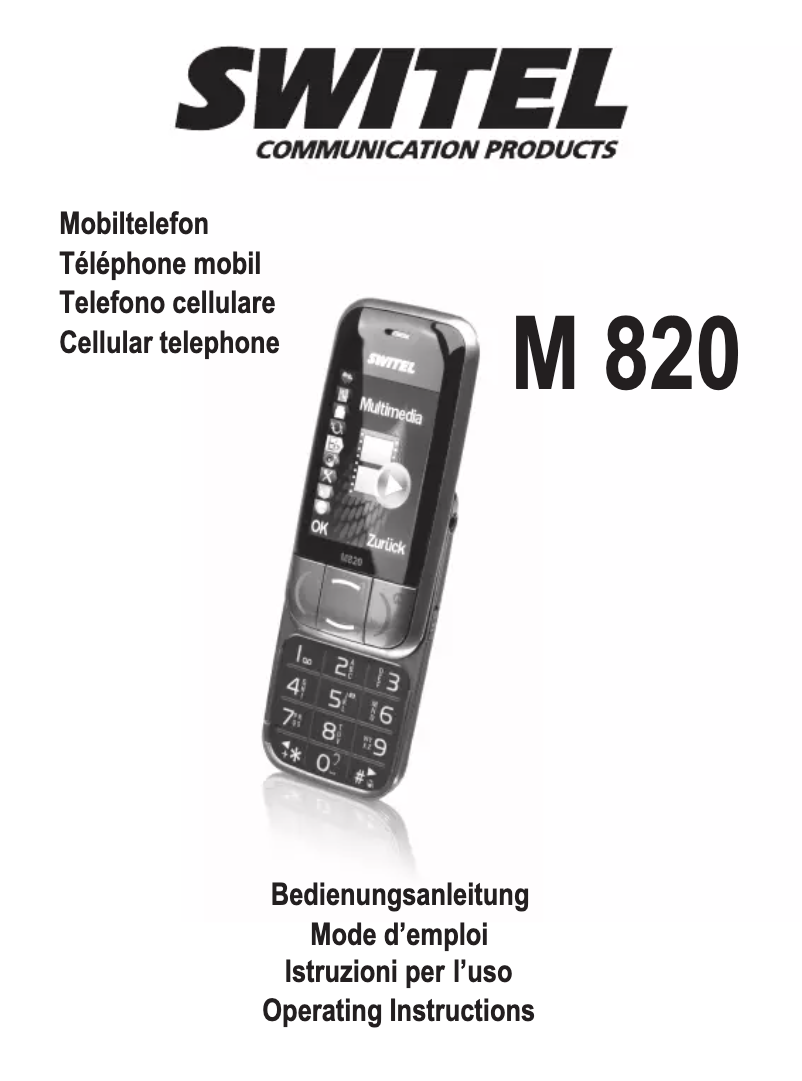 Imagen de la primera página del manual del dispositivo M820