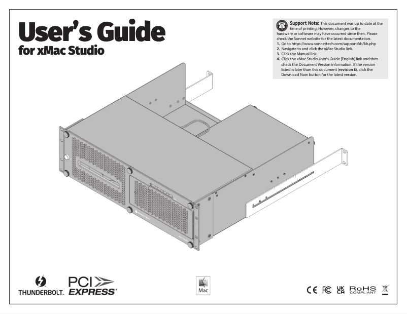 Imagen de la primera página del manual del dispositivo xMac Studio