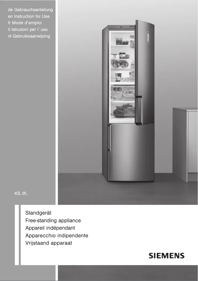 Página 1 del manual Manual de instrucciones Siemens KS36WPI30