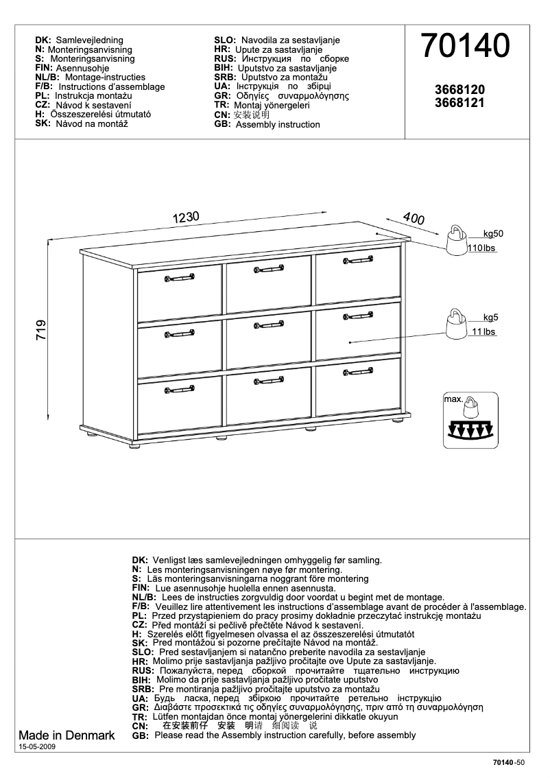 Imagen de la primera página del manual del dispositivo Ravnholt (123x72x40)