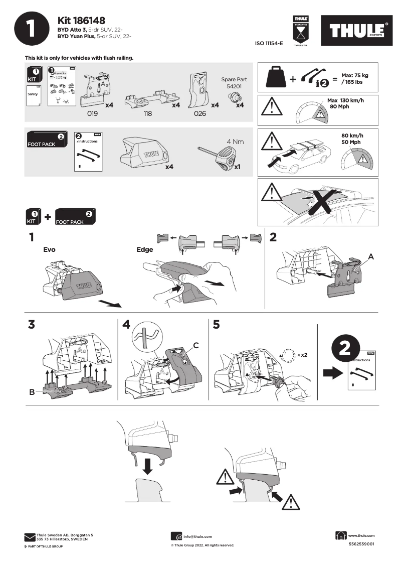 Imagen de la primera página del manual del dispositivo Kit 186148