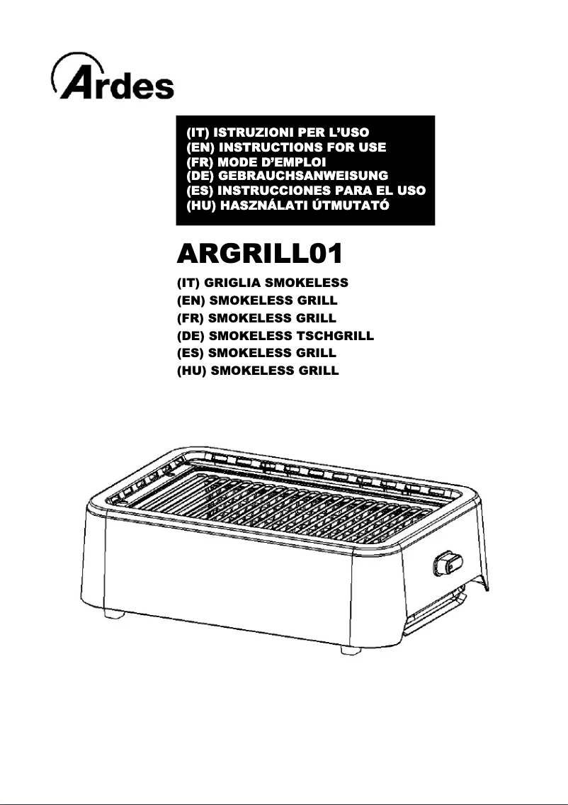 Página 1 del manual Manual de usuario Ardes ARGRILL01