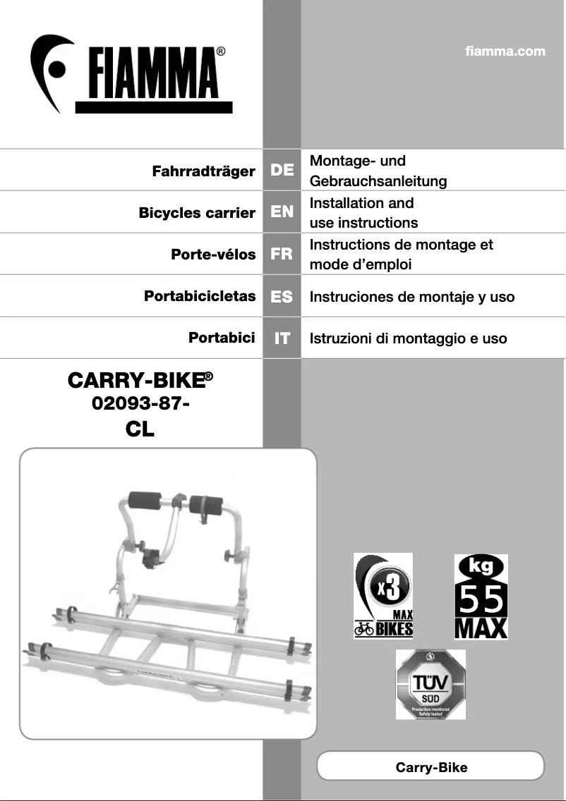 Página 1 del manual Manual de usuario Fiamma Carry-Bike CL