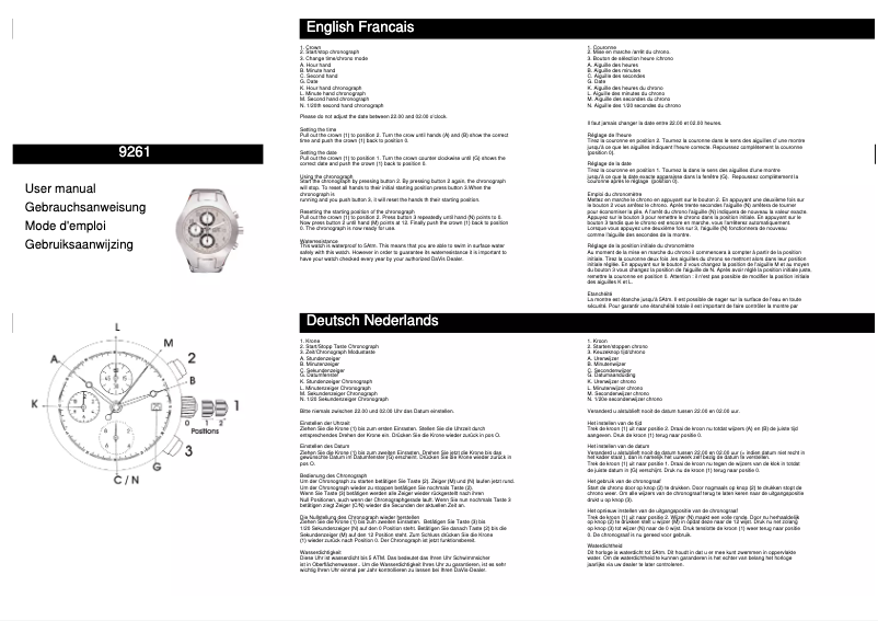 Página 1 del manual Manual de usuario Davis 9261