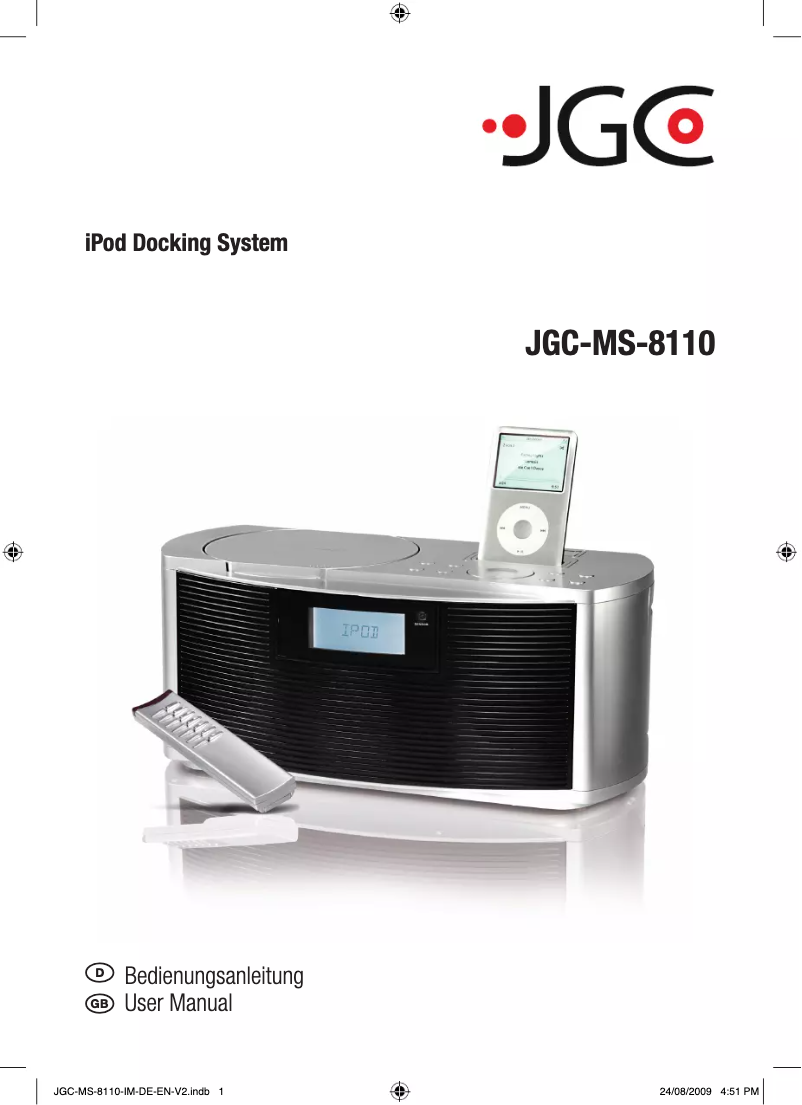 Página 1 del manual Manual de usuario JGC MS-8110