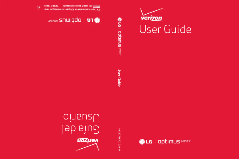 Página 1 del manual Manual de usuario LG Optimus Exceed