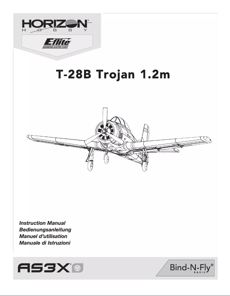 Página nº 1 - Manual de usuario E-flite T-28 1.2m BNF Basic