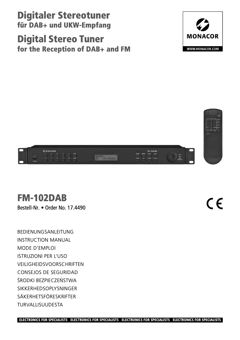 Página 1 del manual Manual de usuario IMG Stageline FM-102DAB