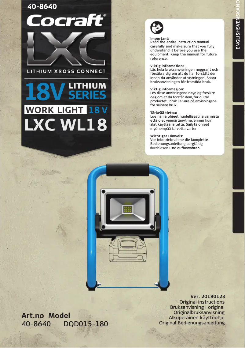 Página nº 1 - Manual de usuario Cocraft LXC WL18