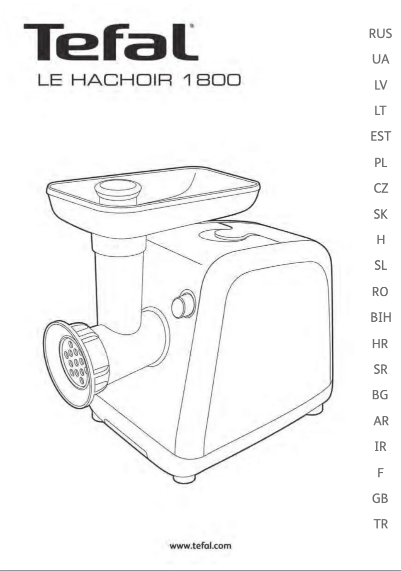 Imagen de la primera página del manual del dispositivo Le Hachoir 1800