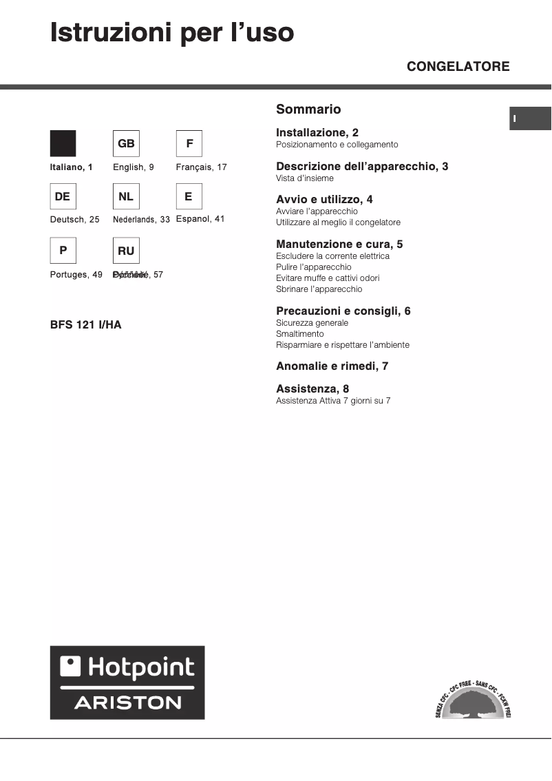 Imagen de la primera página del manual del dispositivo BFS 121 I HA