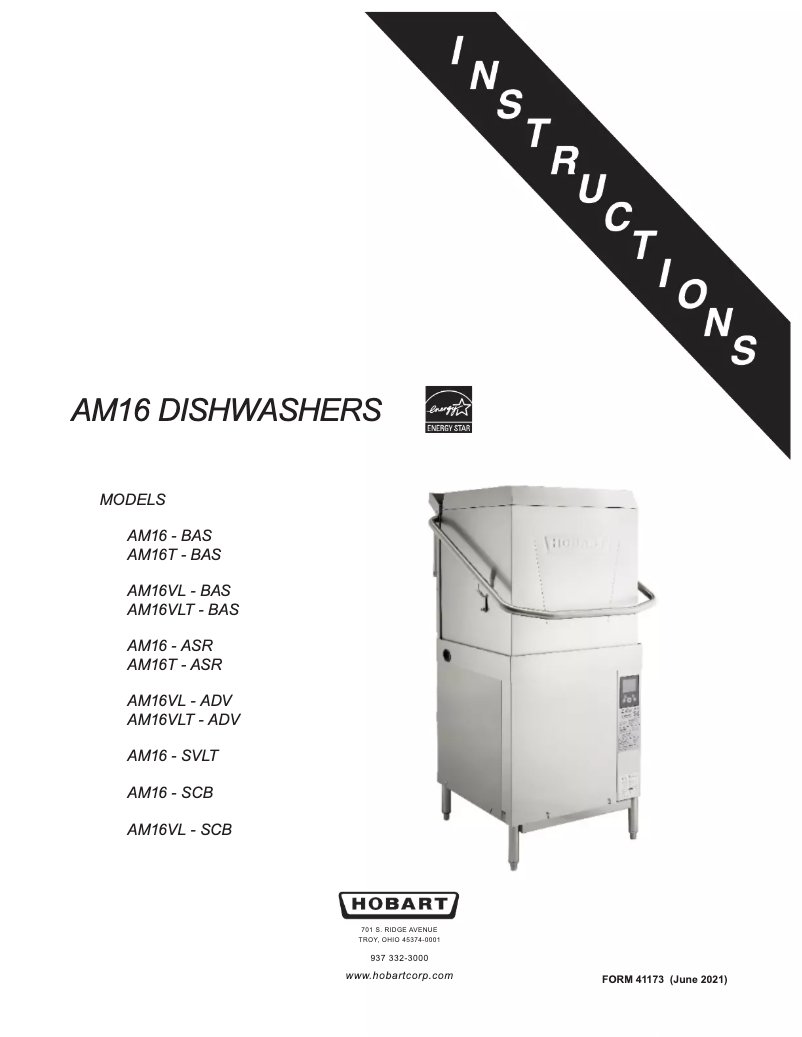 Página 1 del manual Manual de usuario Hobart AM16VL-BASX