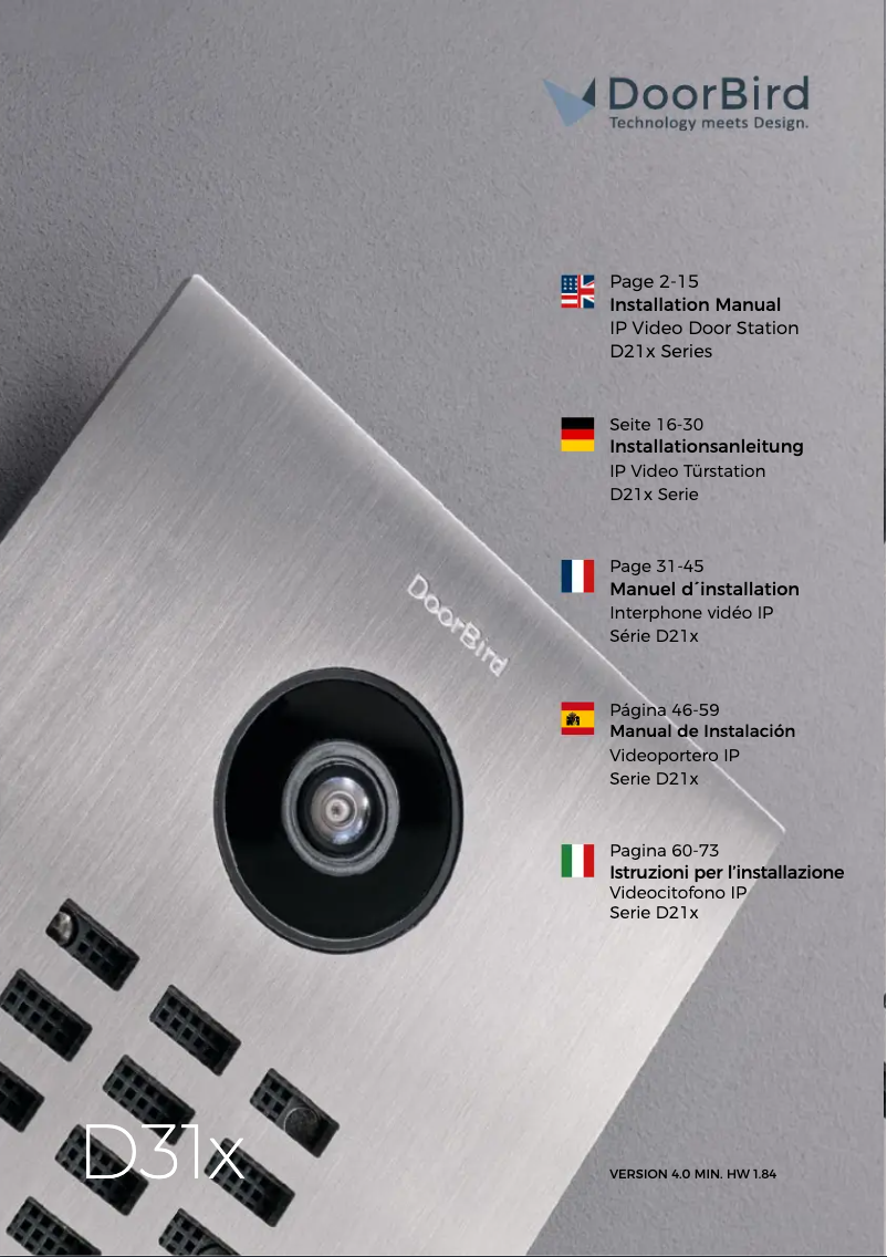 Imagen de la primera página del manual del dispositivo D2101IKH