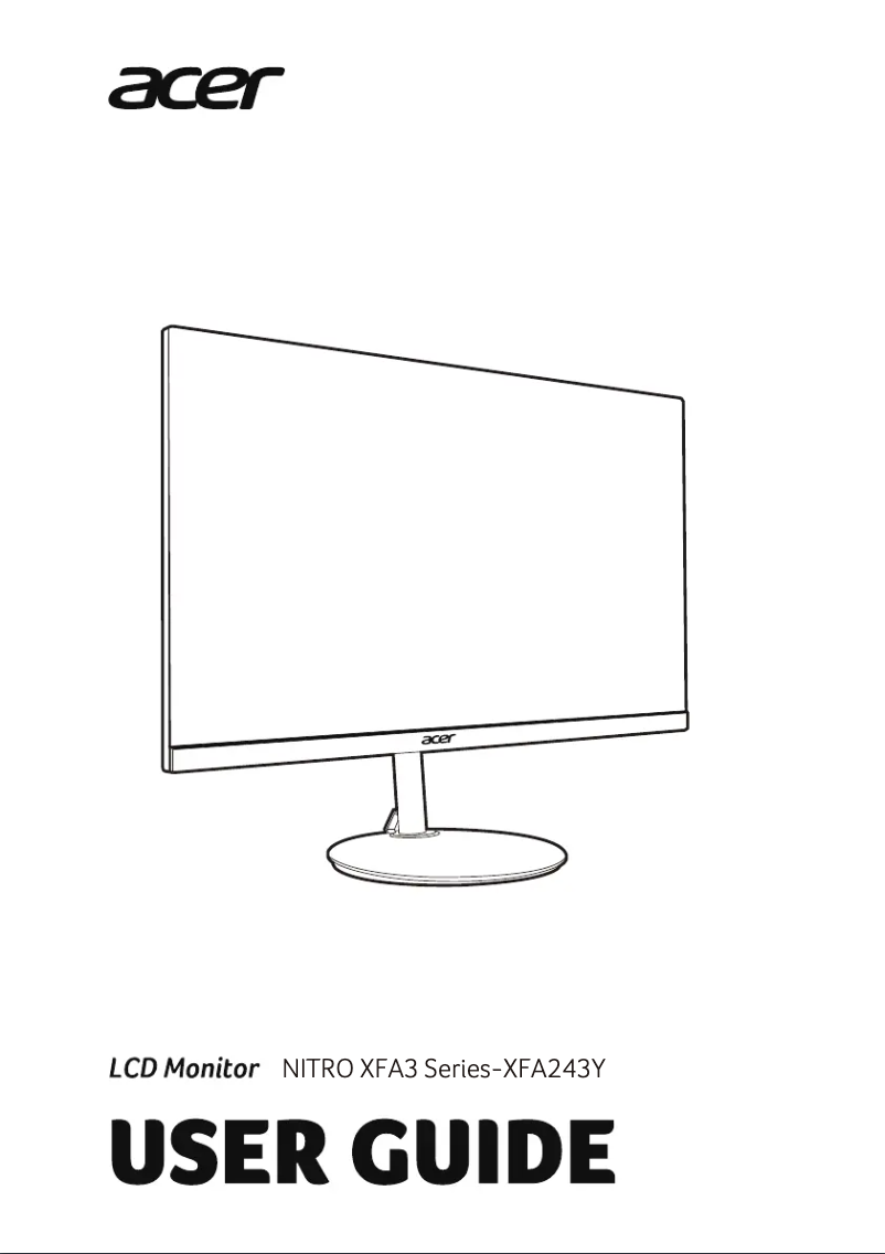 Imagen de la primera página del manual del dispositivo XFA243YS