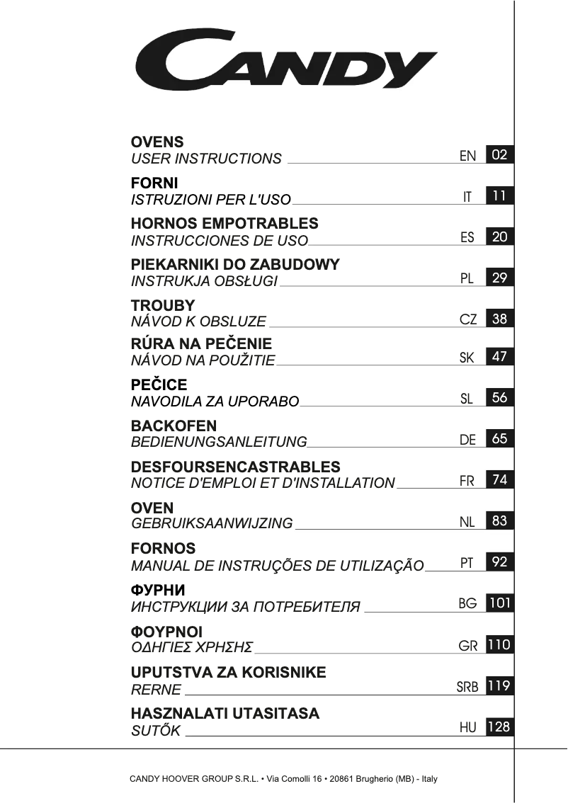 Página 1 del manual Manual de usuario Candy FSCTX615 WIFI