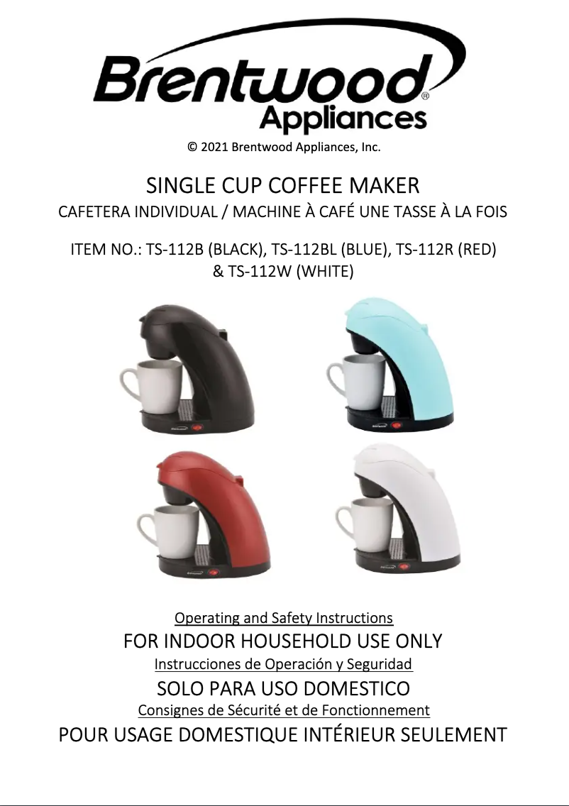 Imagen de la primera página del manual del dispositivo TS-112W