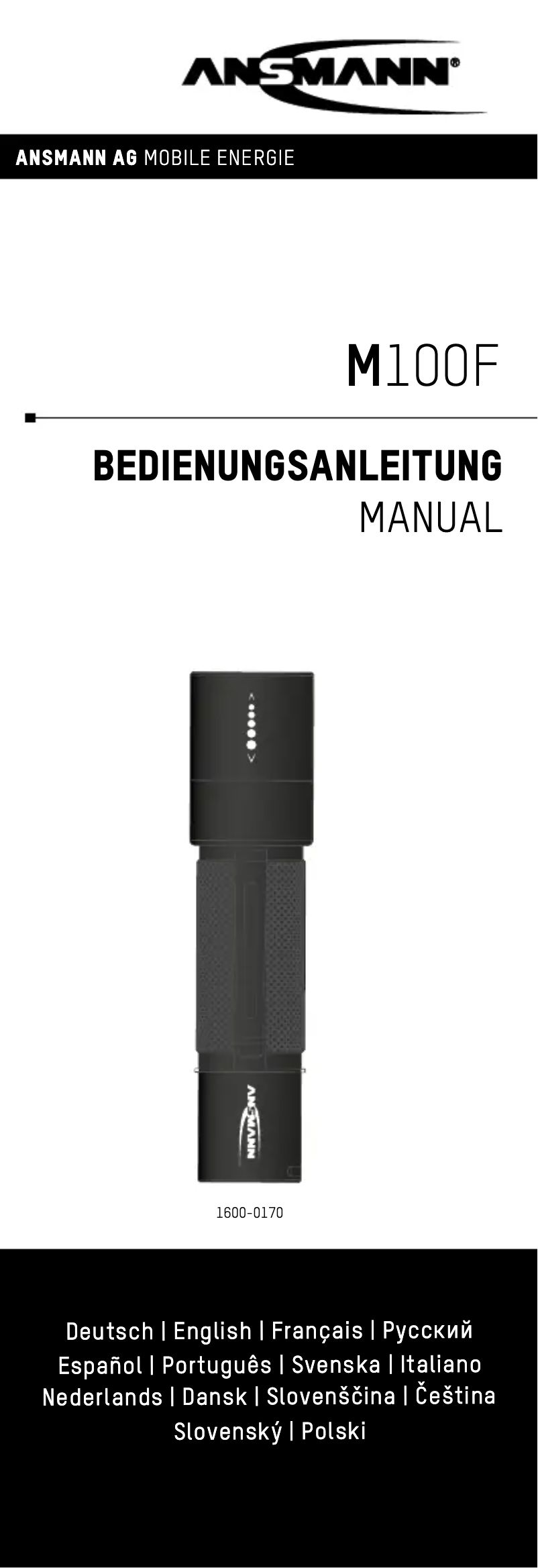 Imagen de la primera página del manual del dispositivo M100F