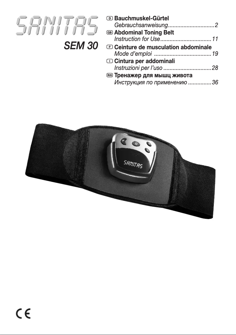 Página nº 1 - Manual de usuario Sanitas SEM 30