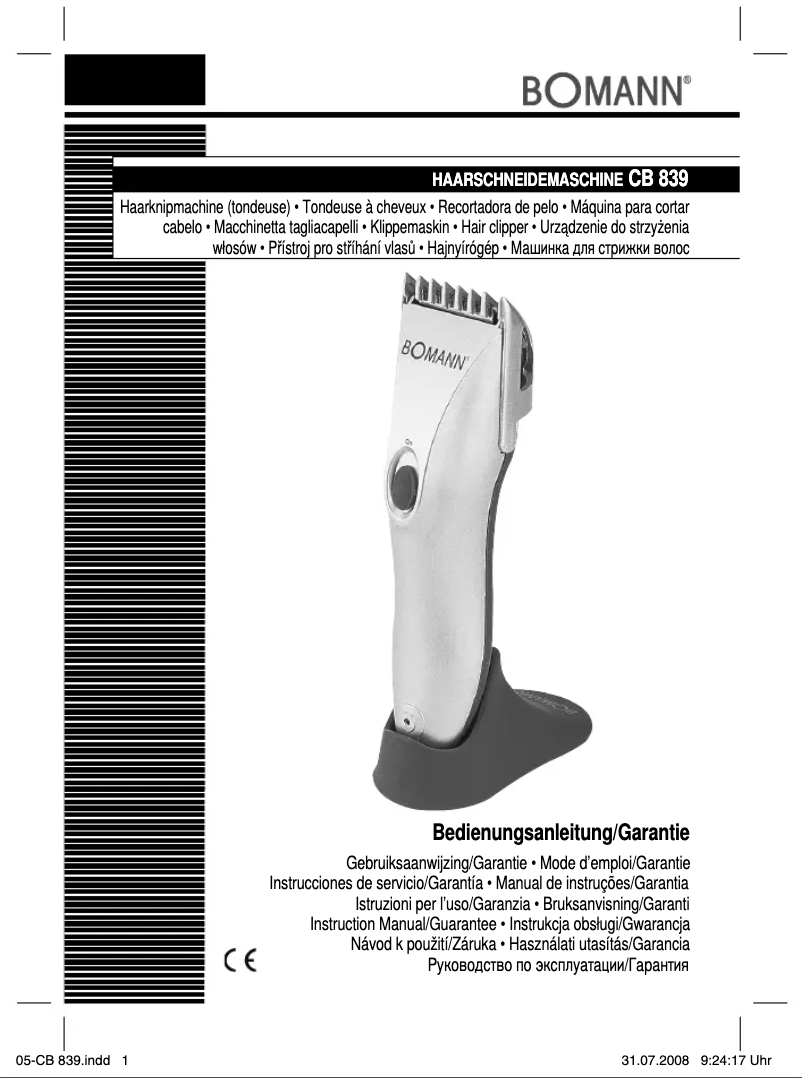 Página nº 1 - Manual de usuario Bomann CB 839