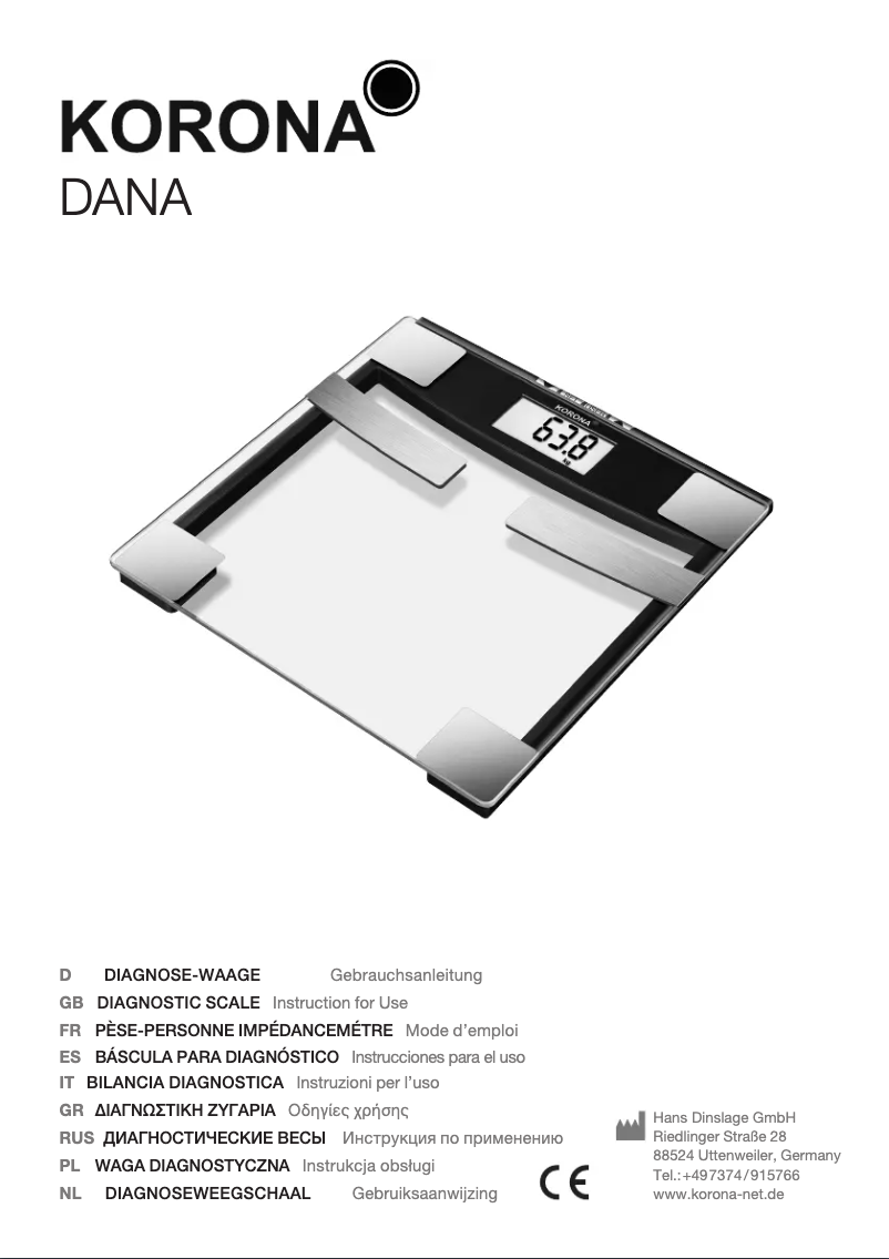 Página 1 del manual Manual de usuario Korona Dana