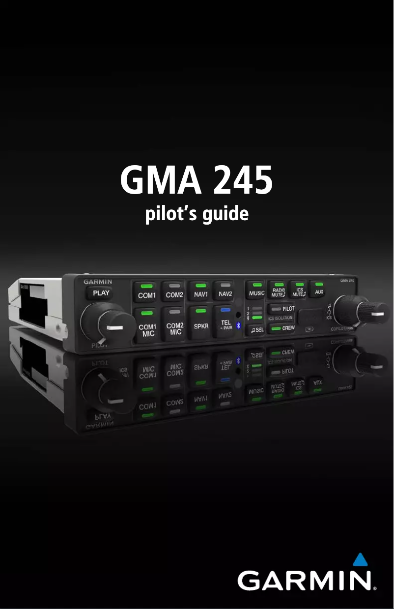 Página 1 del manual Manual de instrucciones Garmin GMA 245