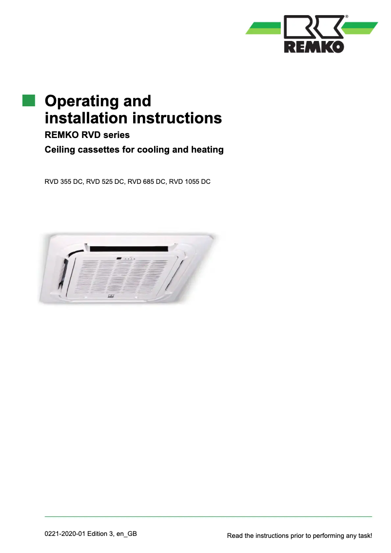 Página 1 del manual Manual de usuario Remko RVD 685 DC