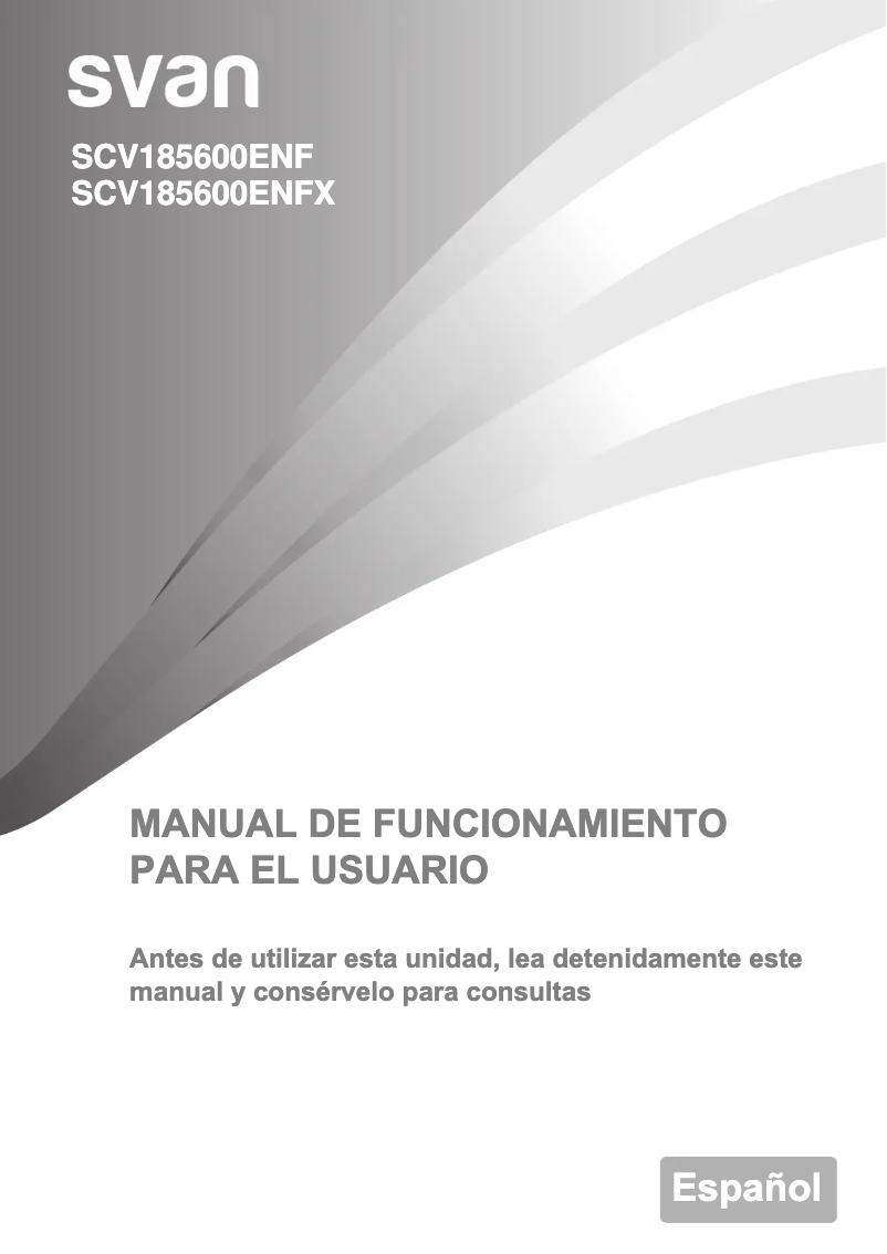 Página 1 del manual Manual de usuario SVAN SCV185600ENF