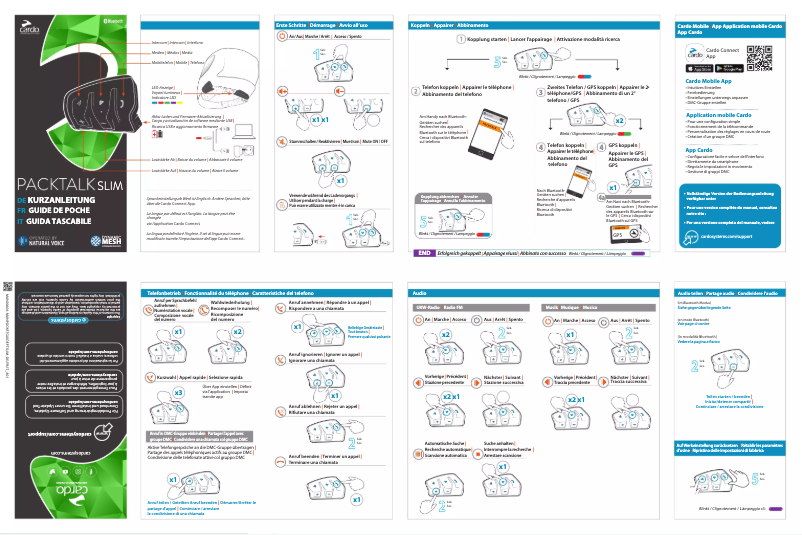 Página 1 del manual Manual de usuario Cardo Packtalk Slim