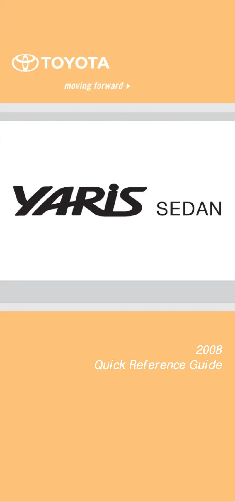 Imagen de la primera página del manual del dispositivo Yaris Sedan (2008)