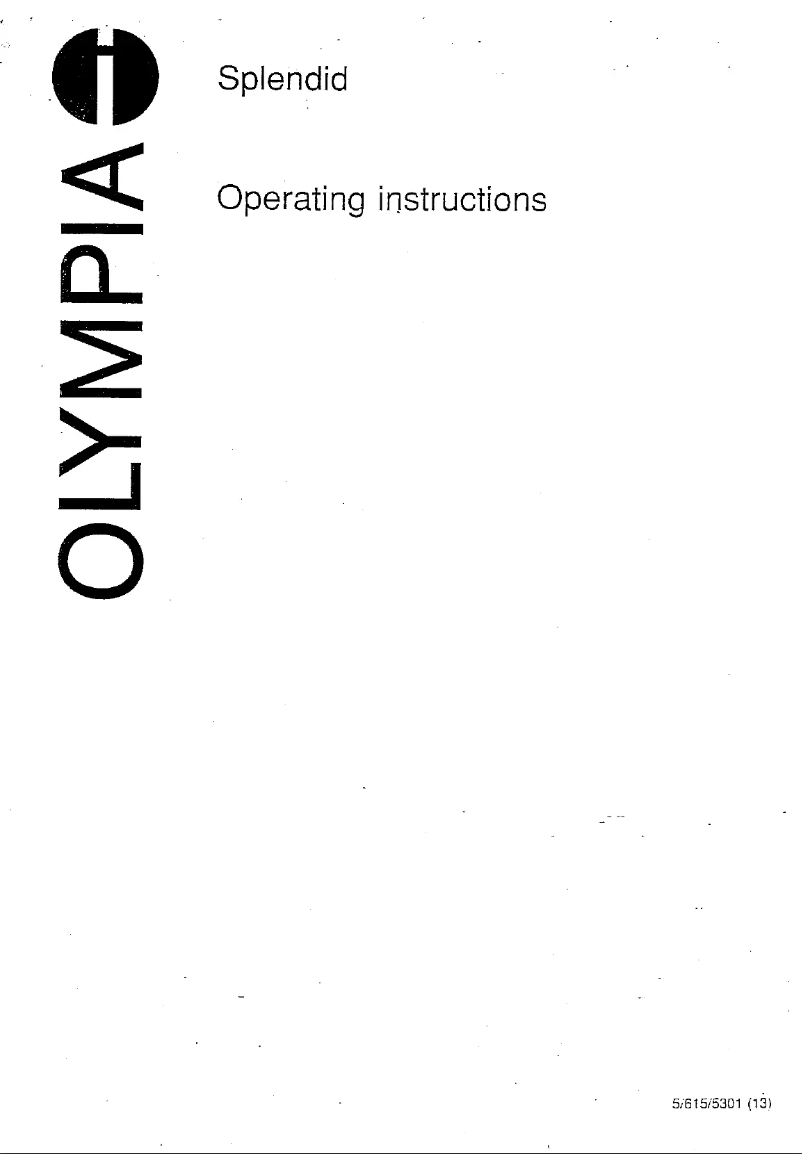 Imagen de la primera página del manual del dispositivo Splendid