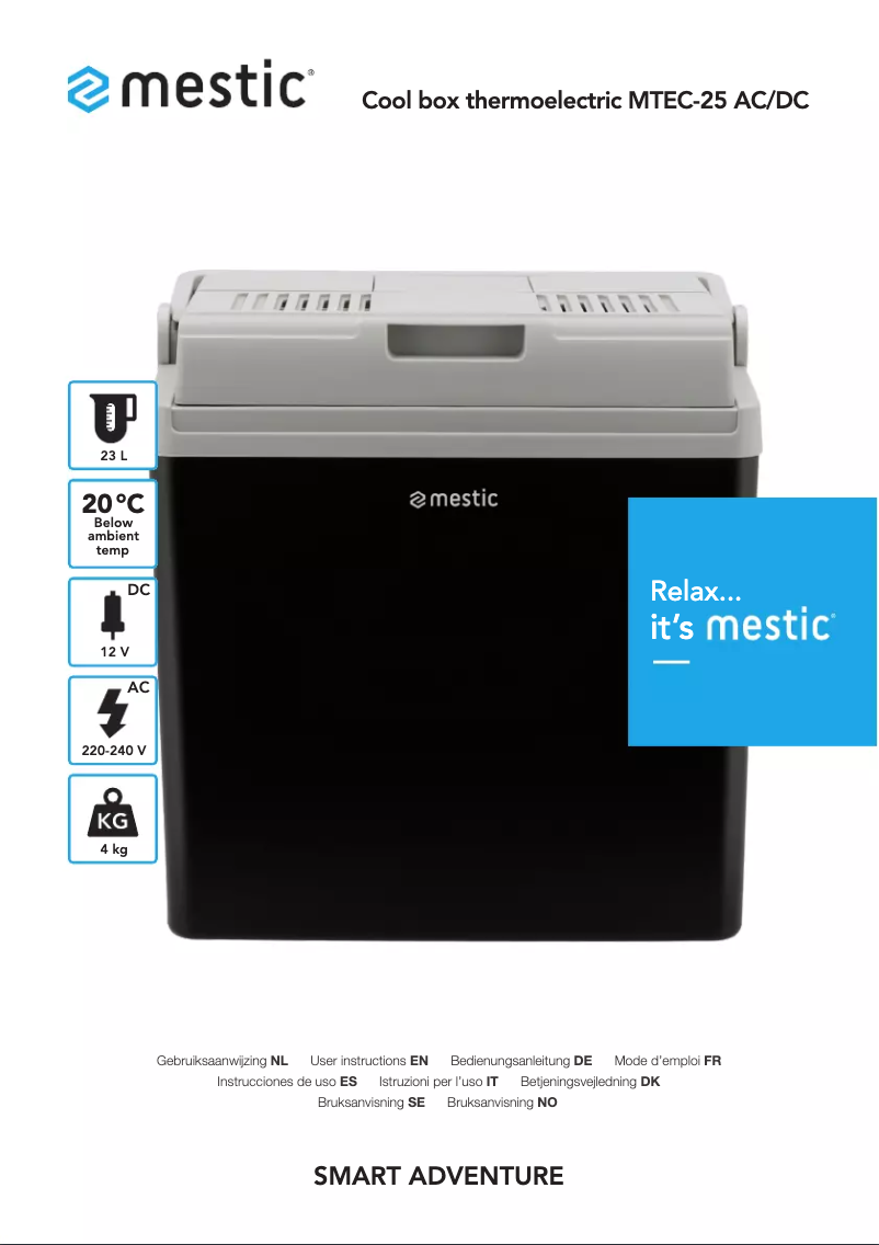 Imagen de la primera página del manual del dispositivo MTEC-25