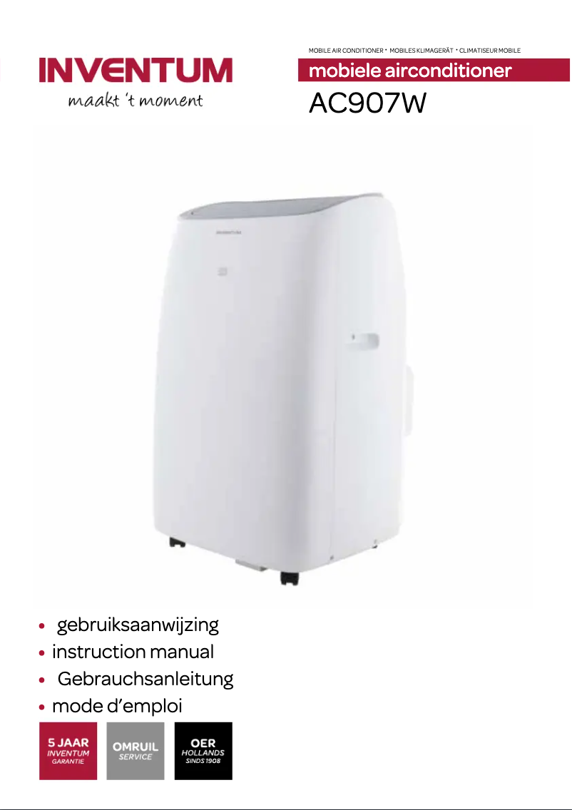 Página 1 del manual Manual de usuario Inventum AC907W