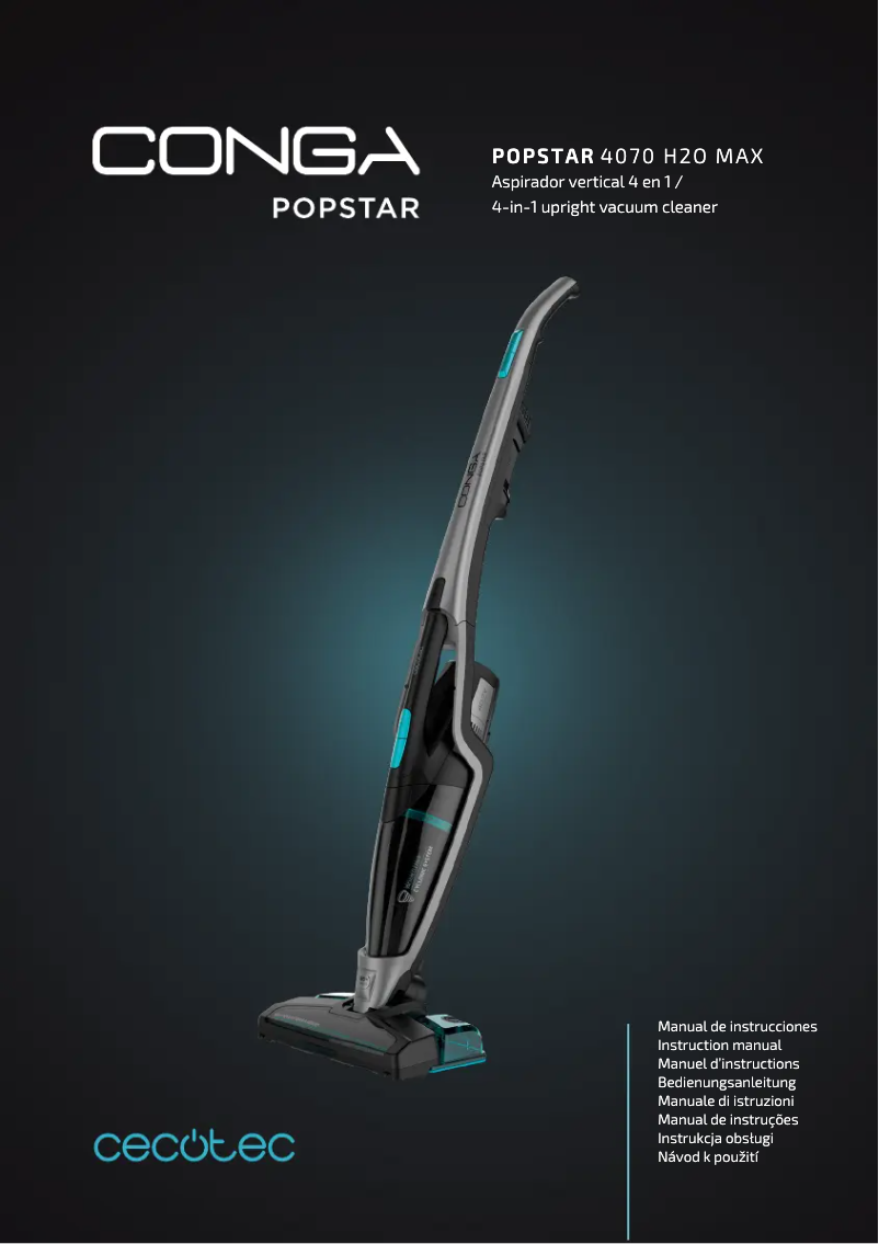 Página 1 del manual Manual de usuario Cecotec Conga Popstar 4070 H2O Max