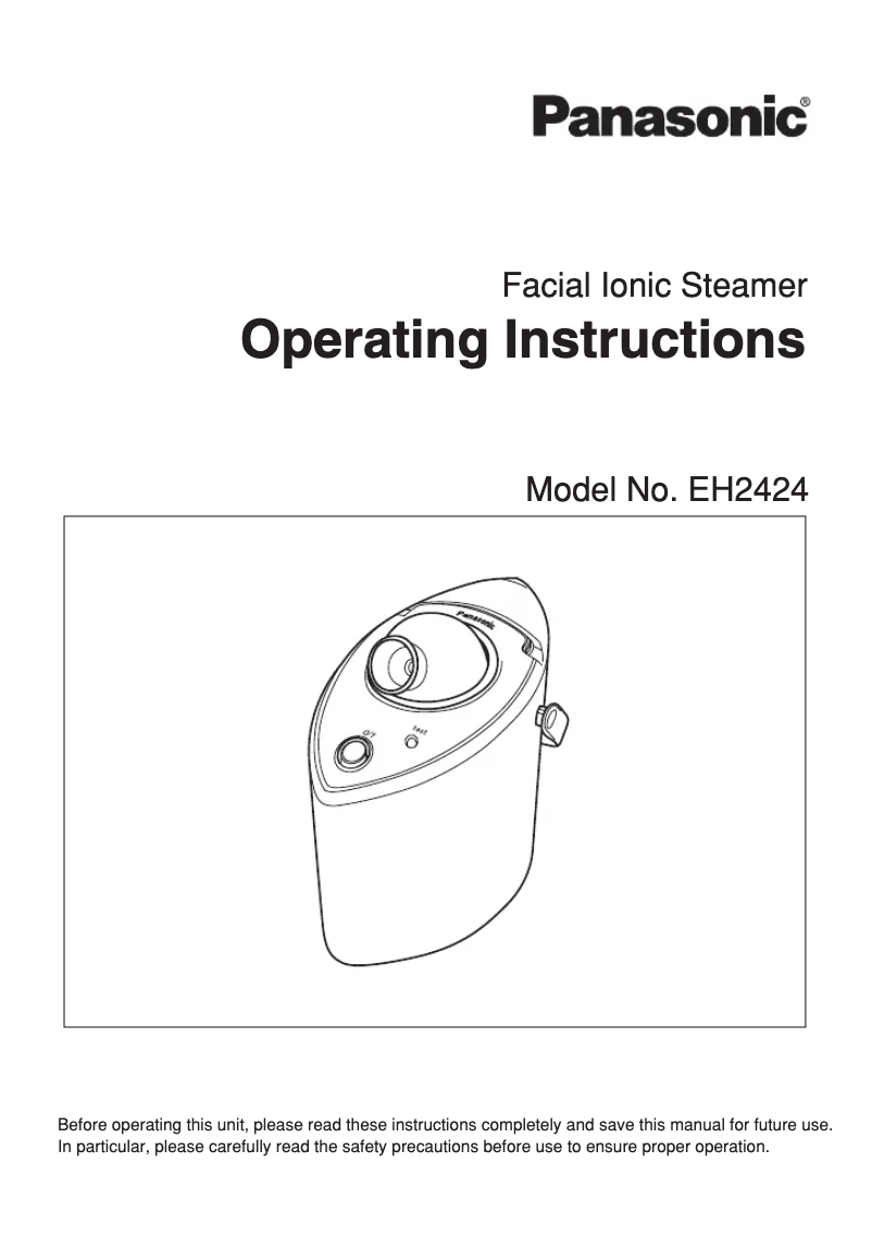 Página 1 del manual Manual de usuario Panasonic EH-2424