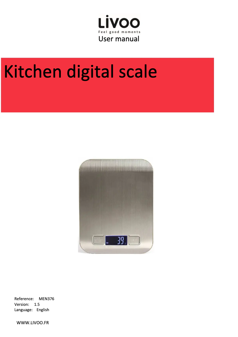 Imagen de la primera página del manual del dispositivo MEN376