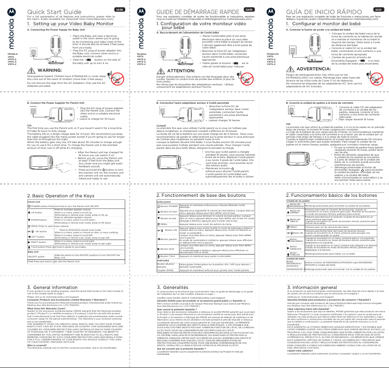 Página 1 del manual Manual de usuario Motorola VM75