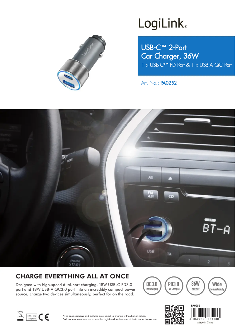 Página nº 1 - Manual de usuario LogiLink PA0252