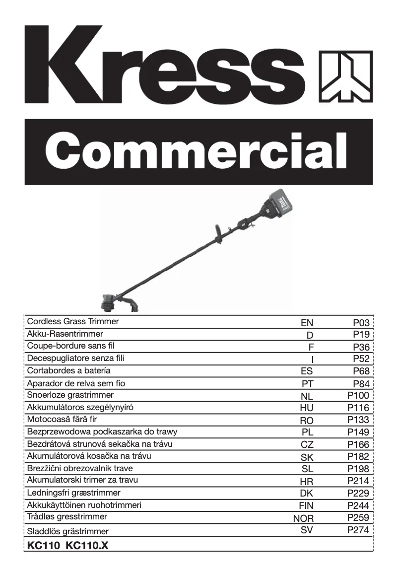 Imagen de la primera página del manual del dispositivo KC110.9