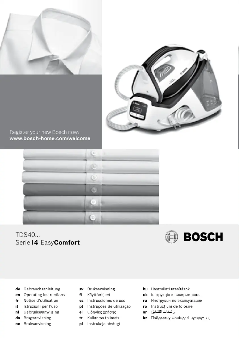 Página 1 del manual Manual de usuario Bosch Serie 4 EasyComfort TDS4040