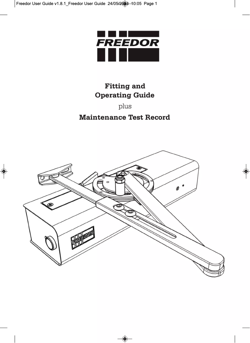 Imagen de la primera página del manual del dispositivo Freedor