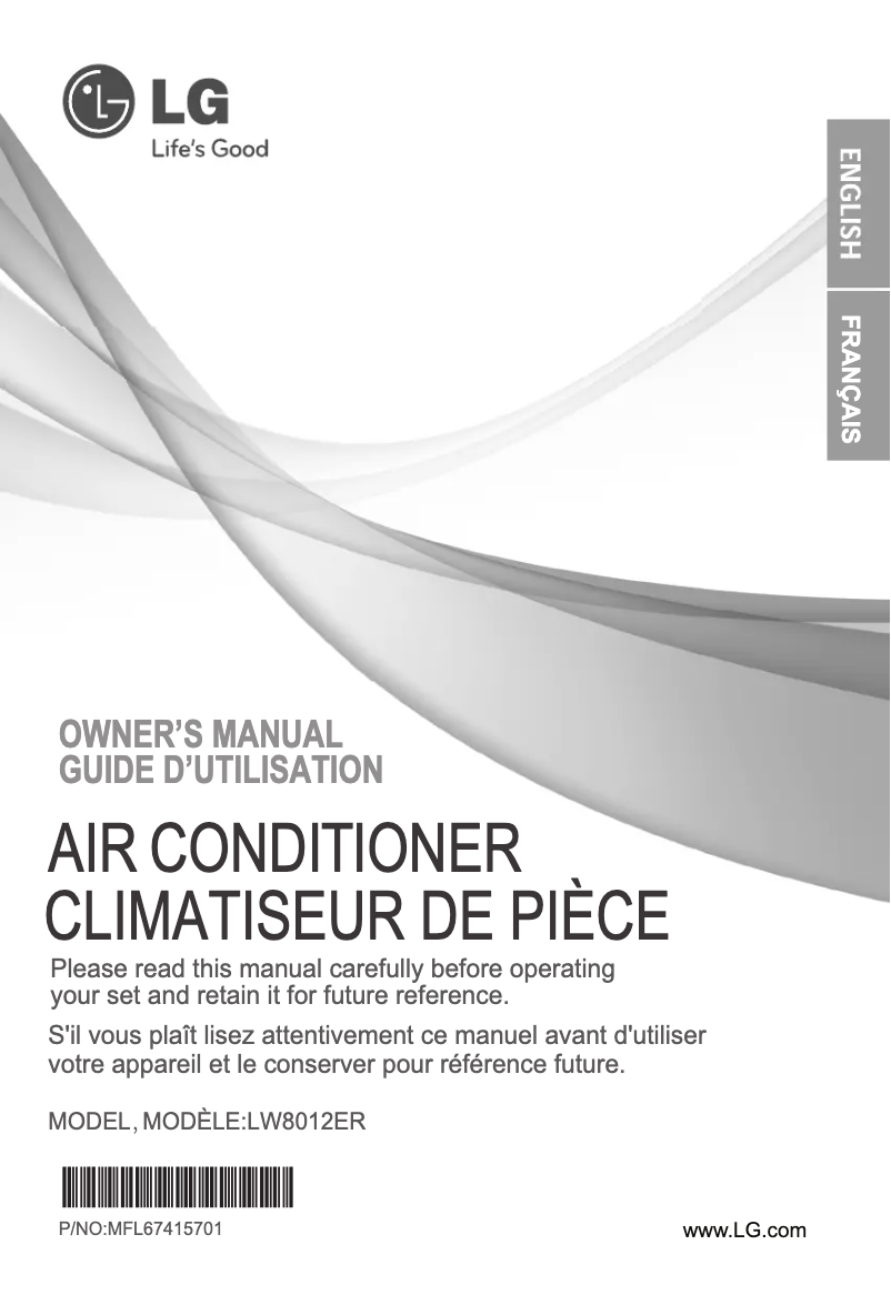 Imagen de la primera página del manual del dispositivo LW8012ER