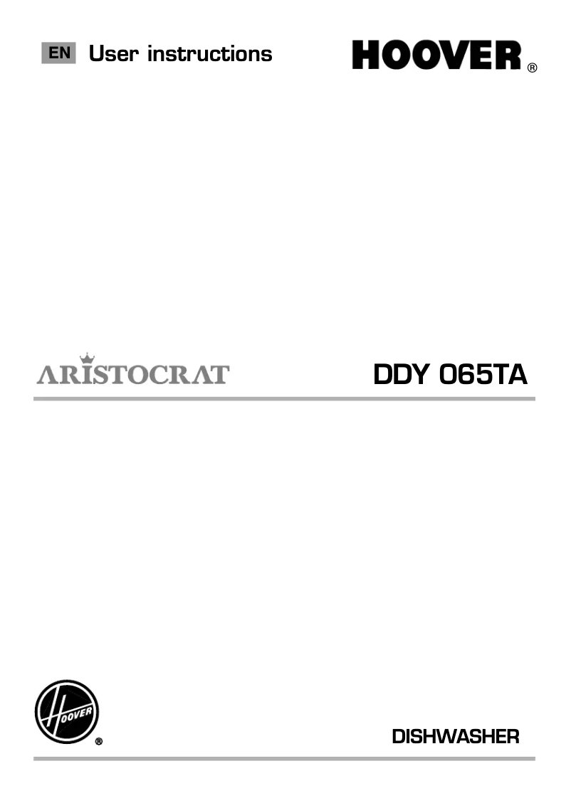 Página 1 del manual Manual de usuario Hoover DDY 065TA-80