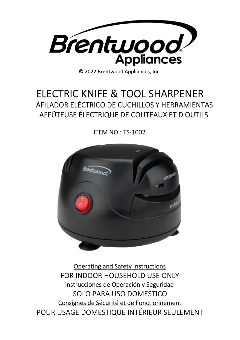 Página nº 1 - Manual de usuario Brentwood TS-1002