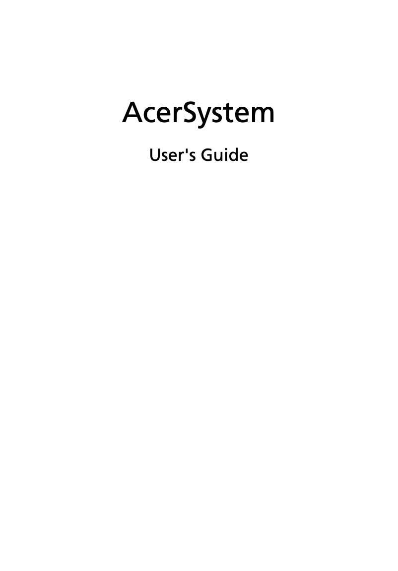 Imagen de la primera página del manual del dispositivo Aspire X3200