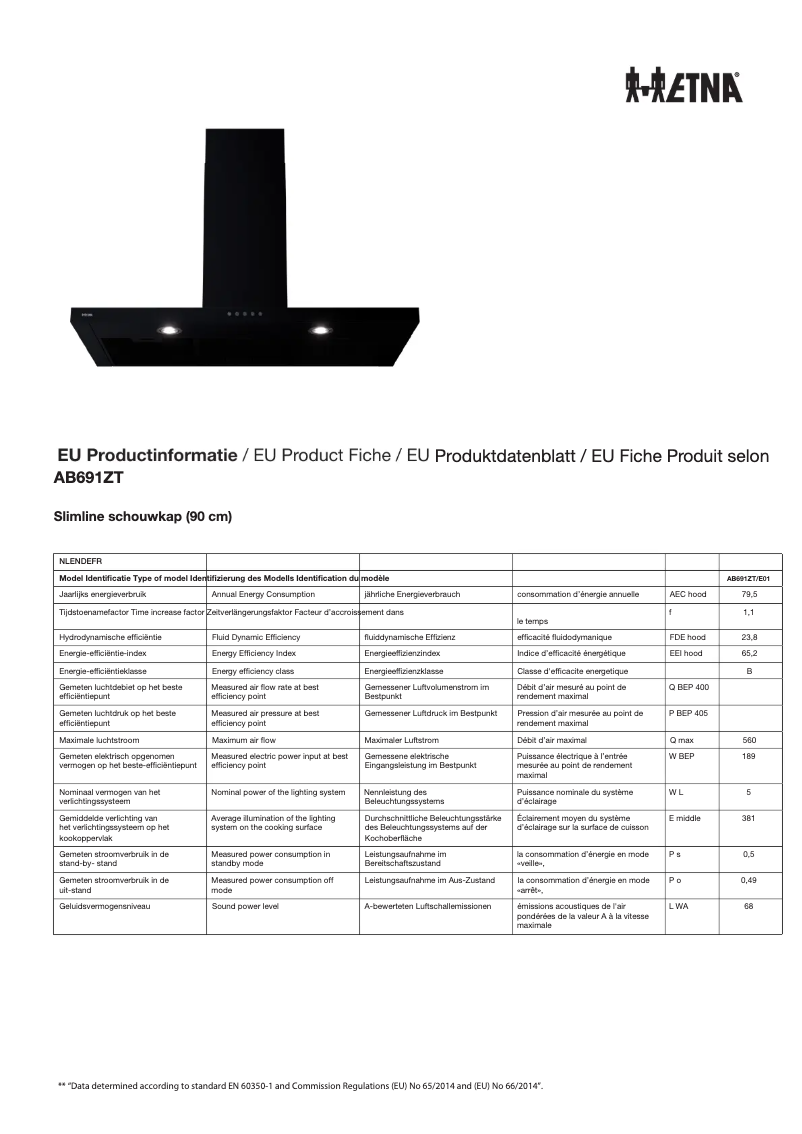 Imagen de la primera página del manual del dispositivo AB691ZT