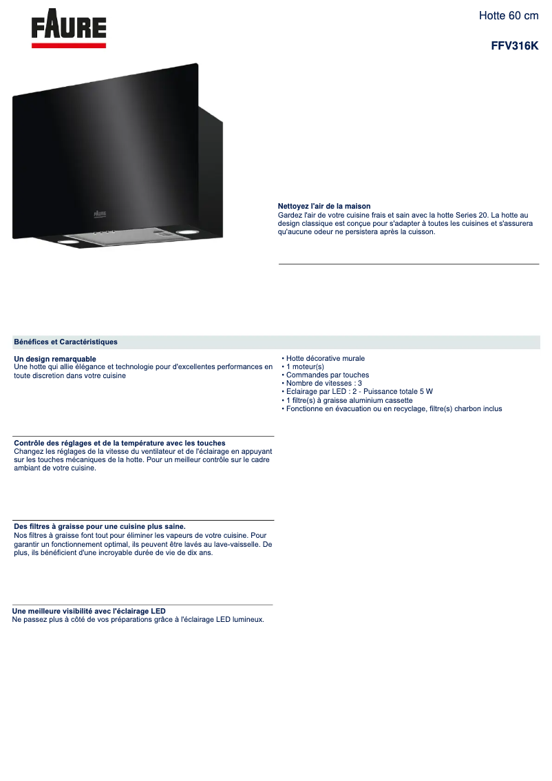 Imagen de la primera página del manual del dispositivo FFV316K