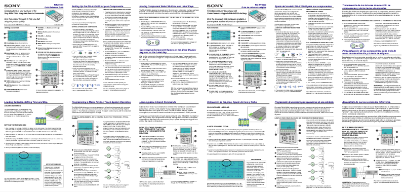 Página 1 del manual Guía de instalación Sony RM-AV3000